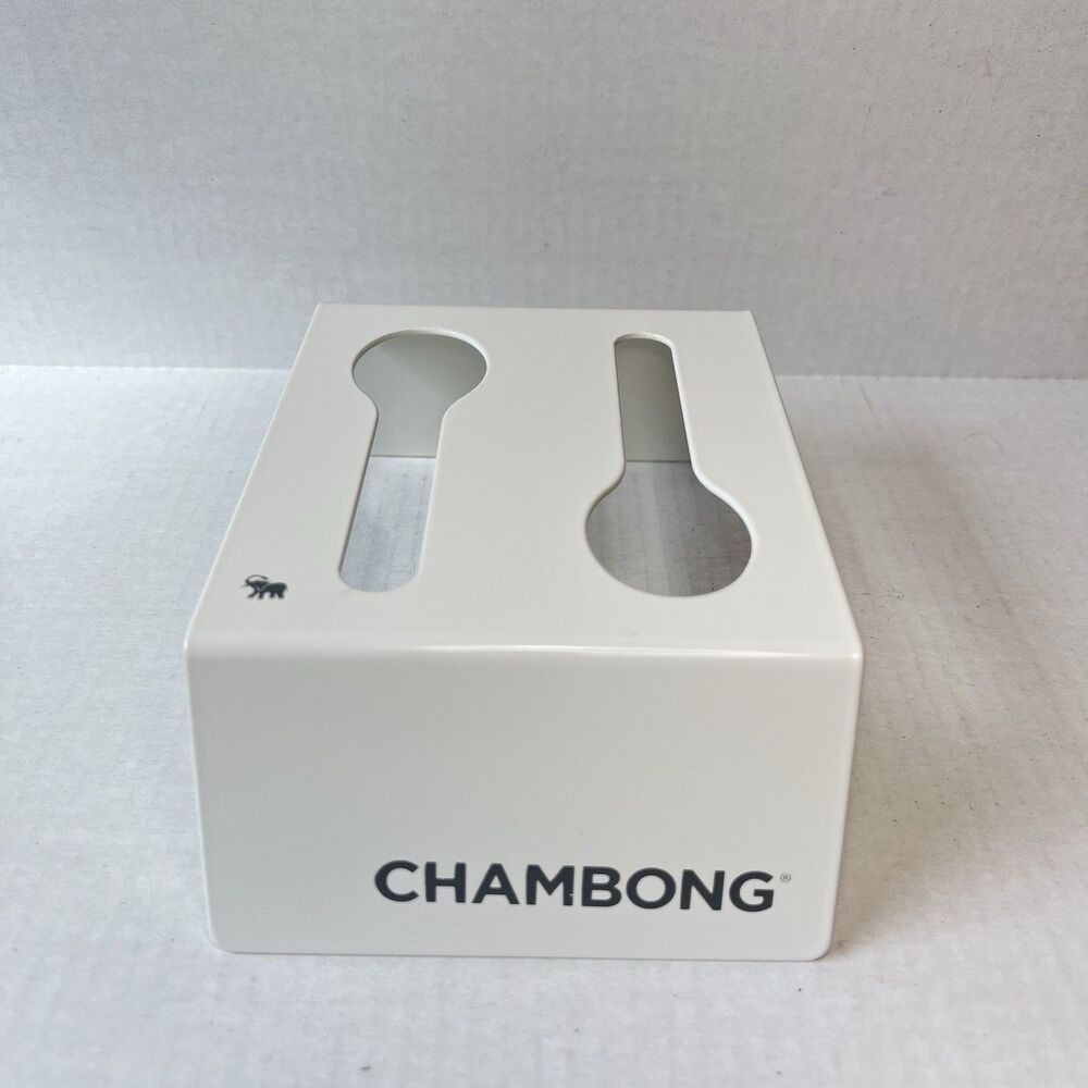 Chambong Metal Stand White Holds Classic, Mini, Acrylic Glasses Holds 2